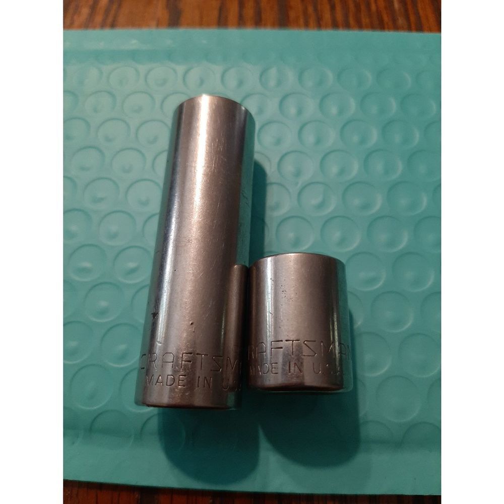 Vintage Craftsman Lot 2 9/16" 6 and 12 Point 3/8" Drive Shallow and Deep Sockets